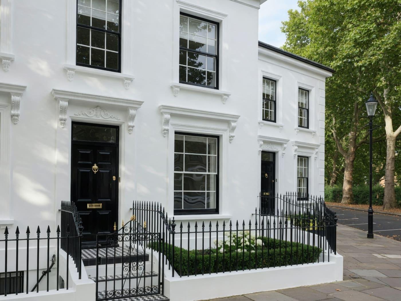 Edwardian Stucco Facade Restoration project in Belsize Park, NW3