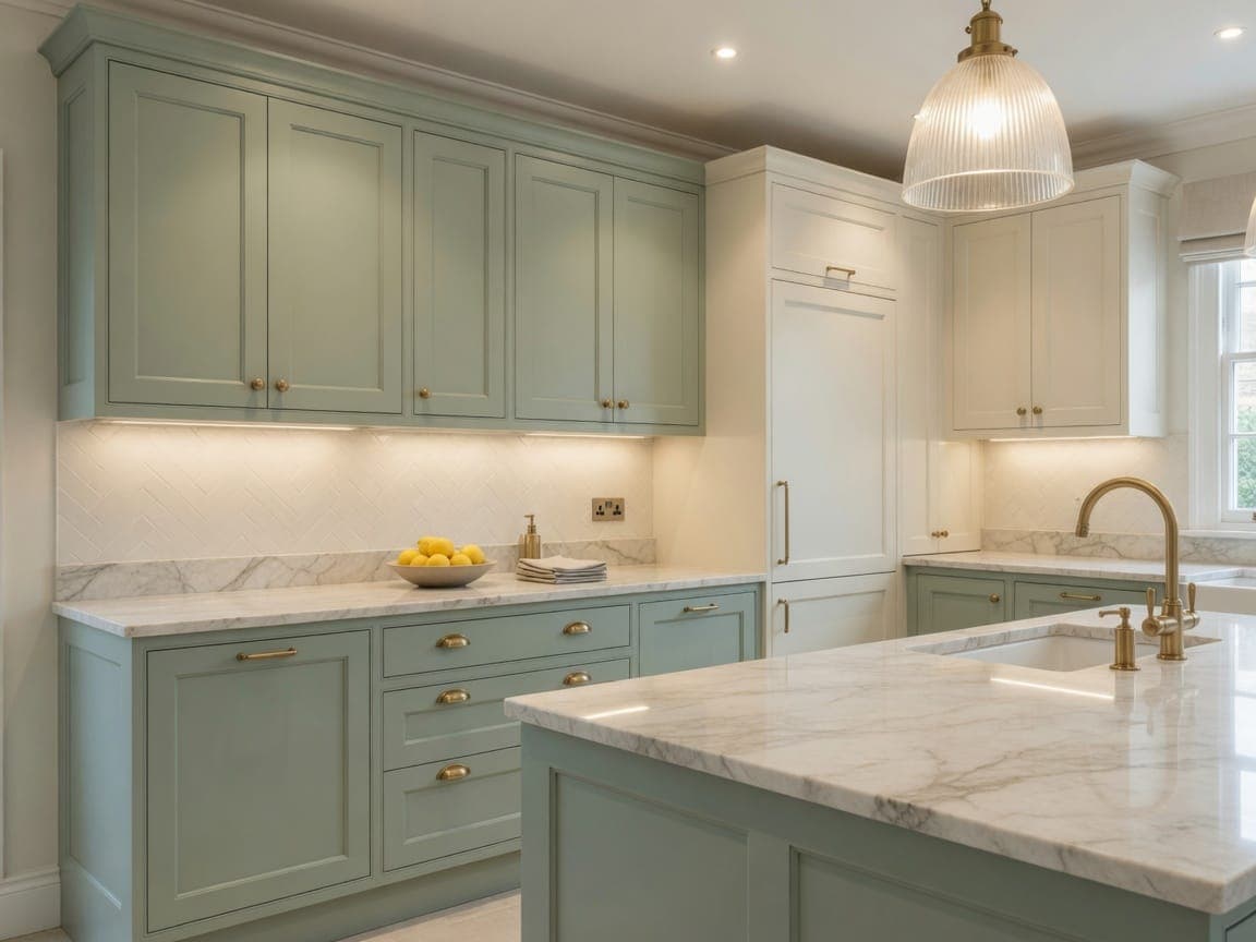 Kitchen Cabinet Spraying & Hand Painting by Hampstead Painting Company